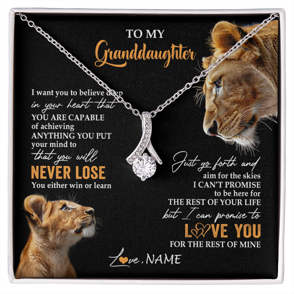 Personalized To My Granddaughter Necklace From Grandma Gigi You Will Never Lose Lion Granddaughter Birthday Gifts Christmas Customized Gift Box Message Card