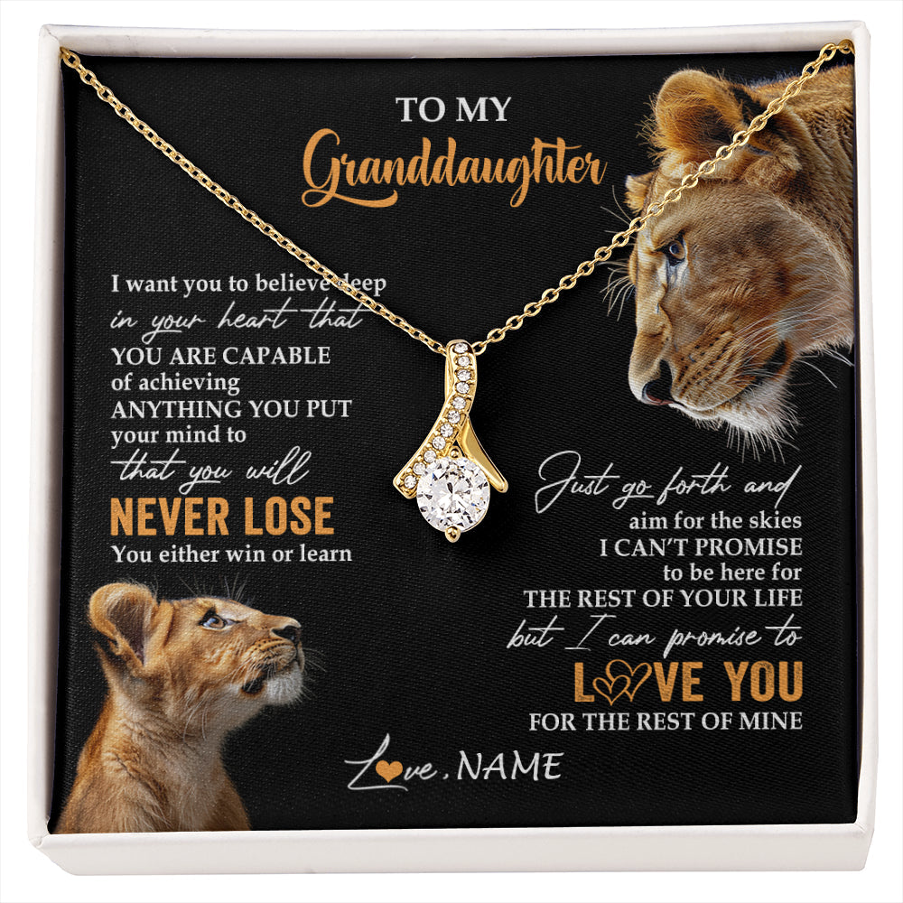 Personalized To My Granddaughter Necklace From Grandma Gigi You Will Never Lose Lion Granddaughter Birthday Gifts Christmas Customized Gift Box Message Card