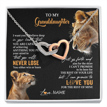 Personalized To My Granddaughter Necklace From Grandma Gigi You Will Never Lose Lion Granddaughter Birthday Gifts Christmas Customized Gift Box Message Card