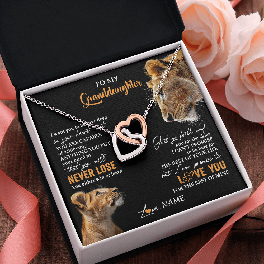 Personalized To My Granddaughter Necklace From Grandma Gigi You Will Never Lose Lion Granddaughter Birthday Gifts Christmas Customized Gift Box Message Card