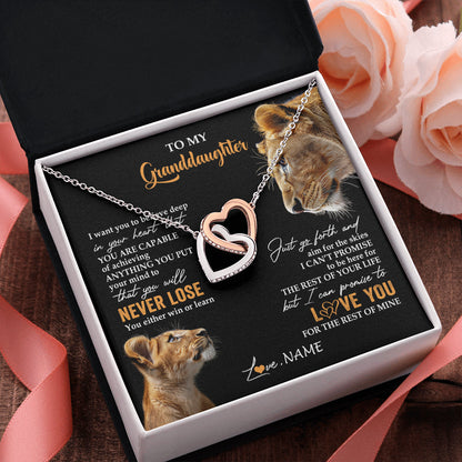 Personalized To My Granddaughter Necklace From Grandma Gigi You Will Never Lose Lion Granddaughter Birthday Gifts Christmas Customized Gift Box Message Card