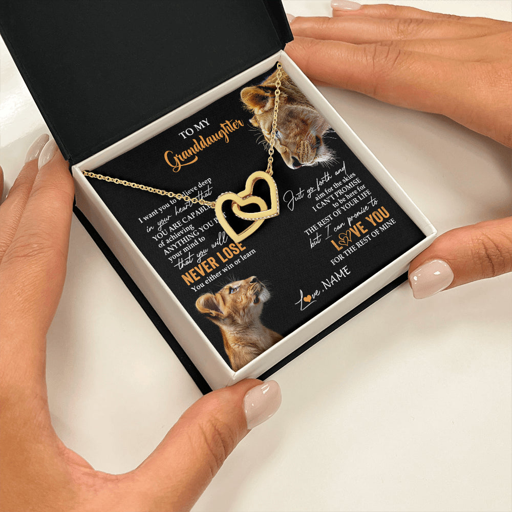 Personalized To My Granddaughter Necklace From Grandma Gigi You Will Never Lose Lion Granddaughter Birthday Gifts Christmas Customized Gift Box Message Card