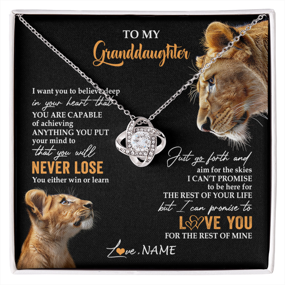 Personalized To My Granddaughter Necklace From Grandma Gigi You Will Never Lose Lion Granddaughter Birthday Gifts Christmas Customized Gift Box Message Card