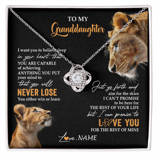 Personalized To My Granddaughter Necklace From Grandma Gigi You Will Never Lose Lion Granddaughter Birthday Gifts Christmas Customized Gift Box Message Card