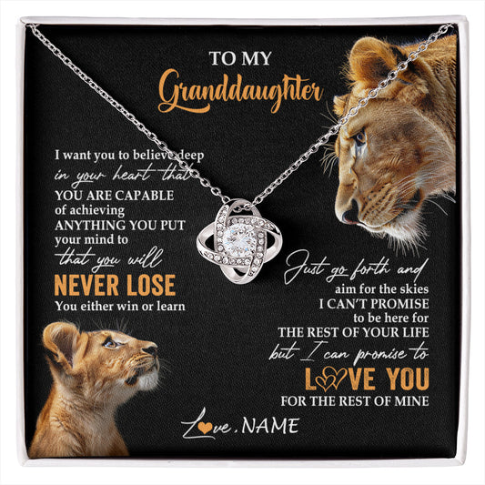 Personalized To My Granddaughter Necklace From Grandma Gigi You Will Never Lose Lion Granddaughter Birthday Gifts Christmas Customized Gift Box Message Card