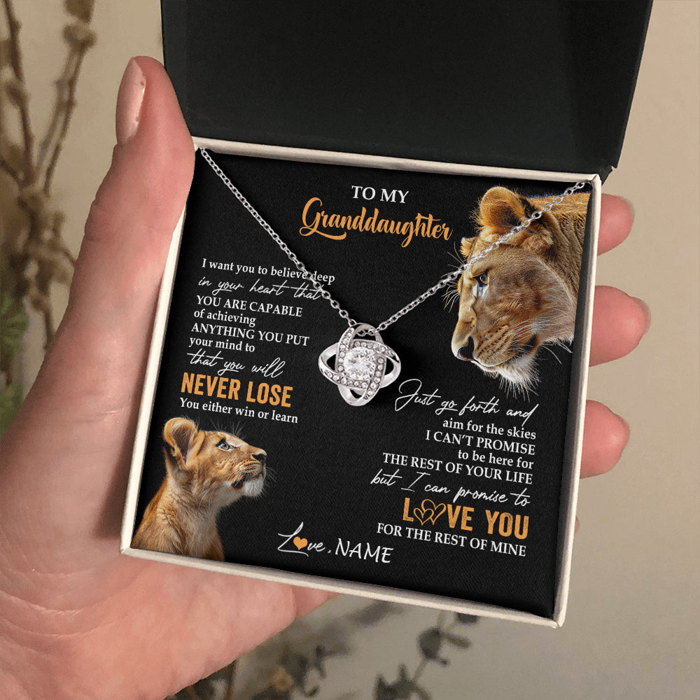 Personalized To My Granddaughter Necklace From Grandma Gigi You Will Never Lose Lion Granddaughter Birthday Gifts Christmas Customized Gift Box Message Card