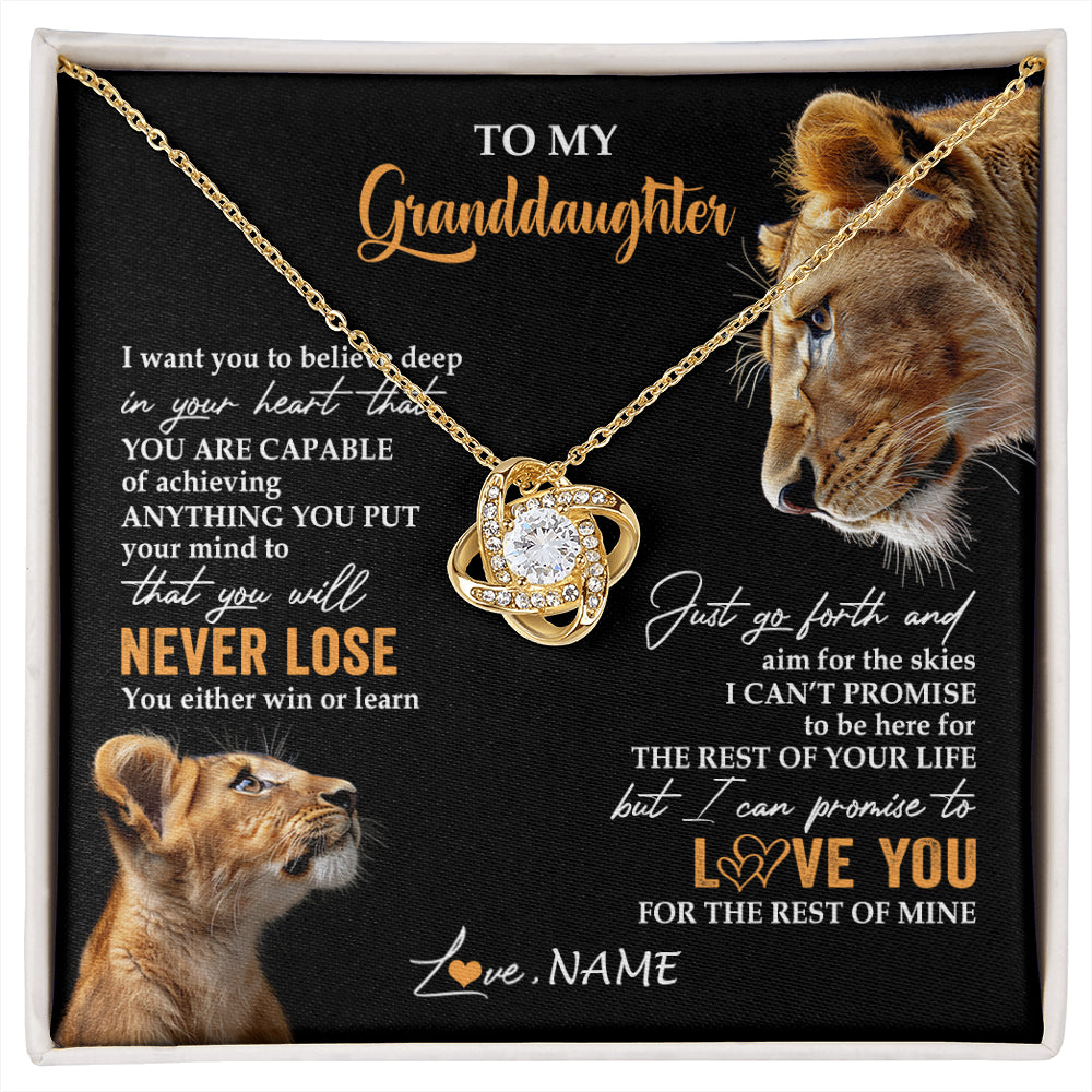 Personalized To My Granddaughter Necklace From Grandma Gigi You Will Never Lose Lion Granddaughter Birthday Gifts Christmas Customized Gift Box Message Card