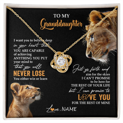 Personalized To My Granddaughter Necklace From Grandma Gigi You Will Never Lose Lion Granddaughter Birthday Gifts Christmas Customized Gift Box Message Card