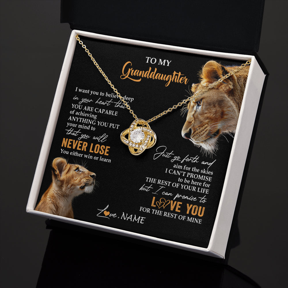 Personalized To My Granddaughter Necklace From Grandma Gigi You Will Never Lose Lion Granddaughter Birthday Gifts Christmas Customized Gift Box Message Card