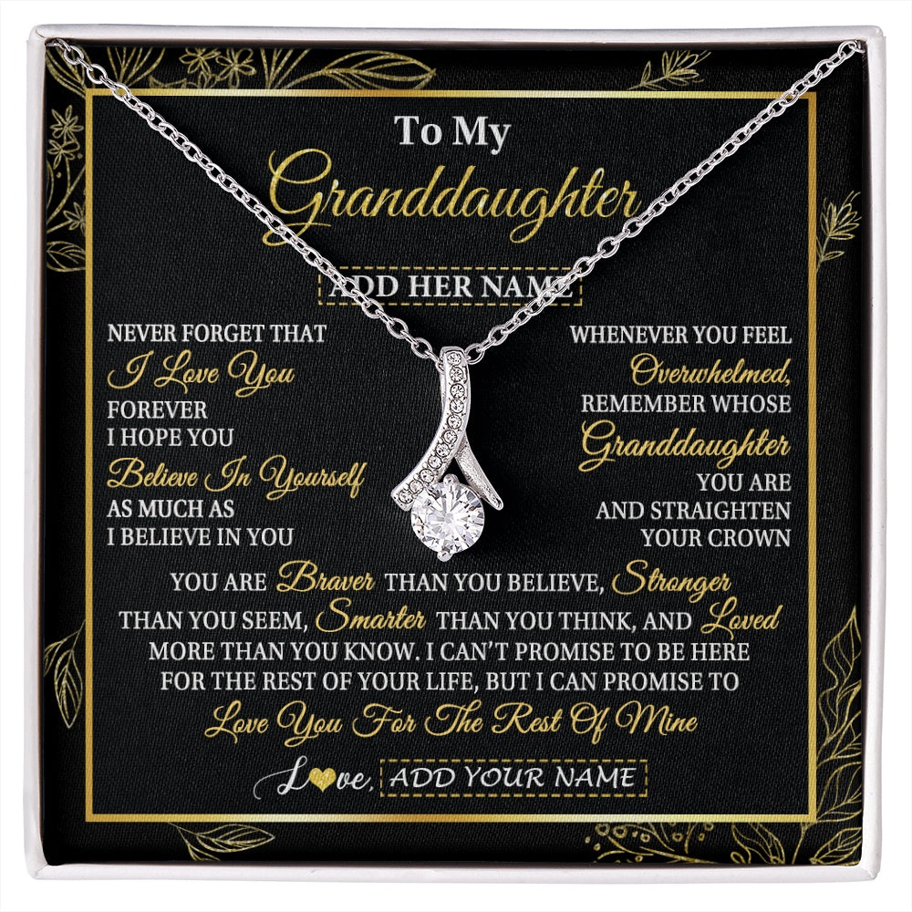 Personalized To My Granddaughter Necklace From Grandma Grandpa I Love You Gift For My Granddaughter Birthday Gifts Christmas Custom Gift Box Message Card