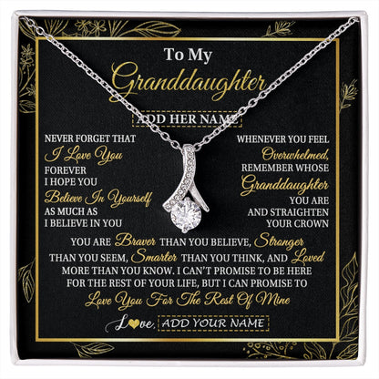 Personalized To My Granddaughter Necklace From Grandma Grandpa I Love You Gift For My Granddaughter Birthday Gifts Christmas Custom Gift Box Message Card
