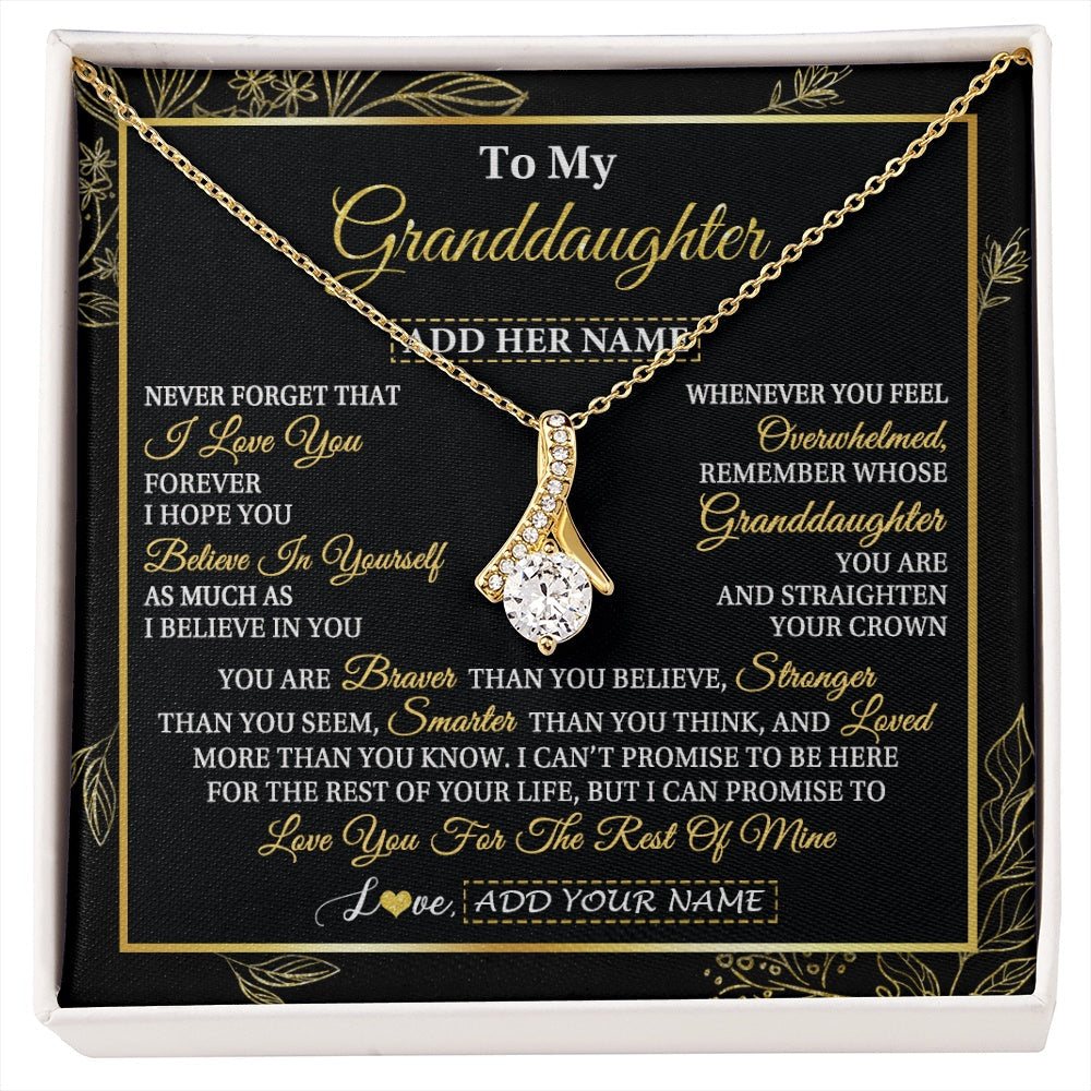 Personalized To My Granddaughter Necklace From Grandma Grandpa I Love You Gift For My Granddaughter Birthday Gifts Christmas Custom Gift Box Message Card