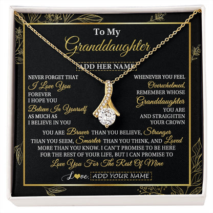 Personalized To My Granddaughter Necklace From Grandma Grandpa I Love You Gift For My Granddaughter Birthday Gifts Christmas Custom Gift Box Message Card