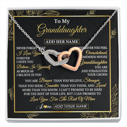 Personalized To My Granddaughter Necklace From Grandma Grandpa I Love You Gift For My Granddaughter Birthday Gifts Christmas Custom Gift Box Message Card