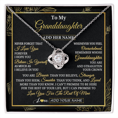Personalized To My Granddaughter Necklace From Grandma Grandpa I Love You Gift For My Granddaughter Birthday Gifts Christmas Custom Gift Box Message Card