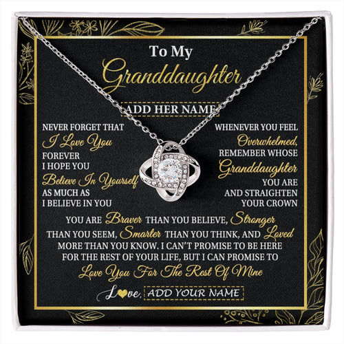 Personalized To My Granddaughter Necklace From Grandma Grandpa I Love You Gift For My Granddaughter Birthday Gifts Christmas Custom Gift Box Message Card