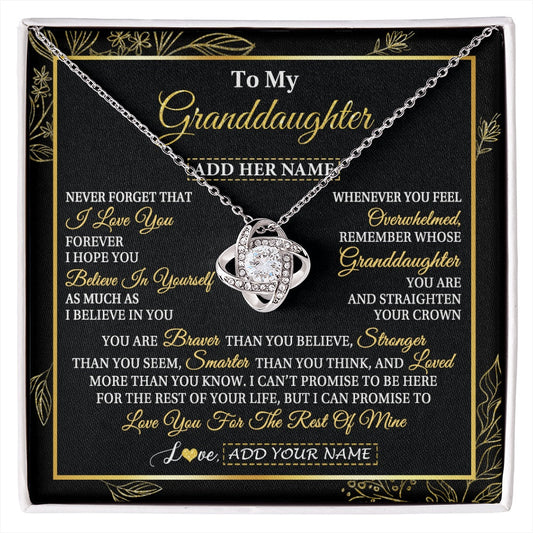 Personalized To My Granddaughter Necklace From Grandma Grandpa I Love You Gift For My Granddaughter Birthday Gifts Christmas Custom Gift Box Message Card