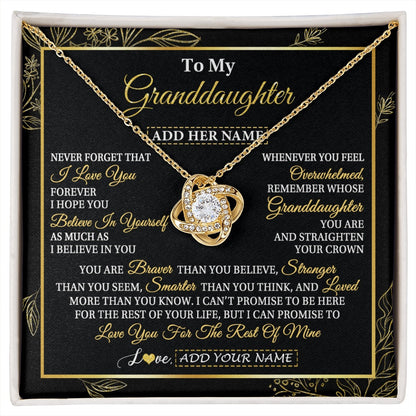 Personalized To My Granddaughter Necklace From Grandma Grandpa I Love You Gift For My Granddaughter Birthday Gifts Christmas Custom Gift Box Message Card