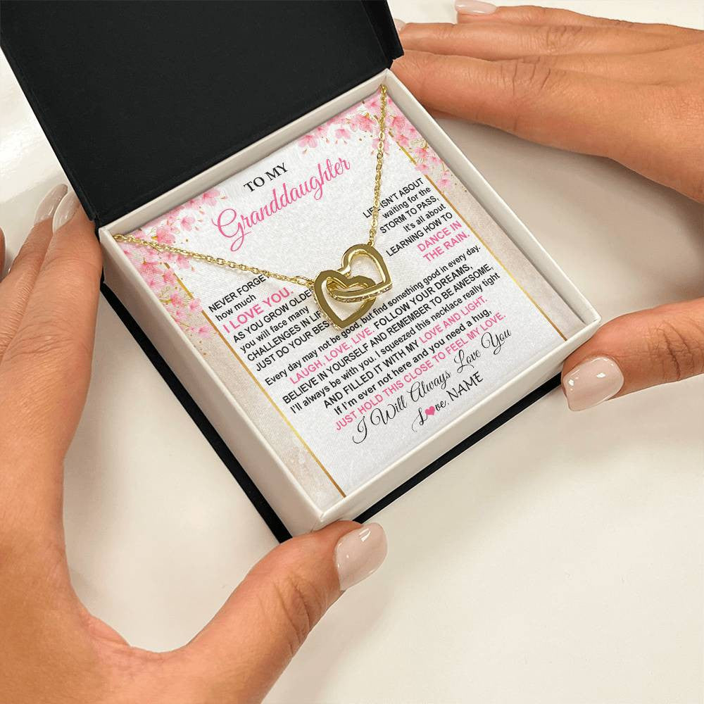 Personalized To My Granddaughter Necklace From Grandma Grandpa Inspirational I Love You Granddaughter Birthday Graduation Customized Gift Box Message Card
