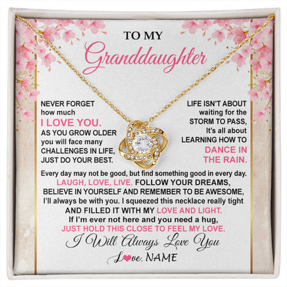 Personalized To My Granddaughter Necklace From Grandma Grandpa Inspirational I Love You Granddaughter Birthday Graduation Customized Gift Box Message Card