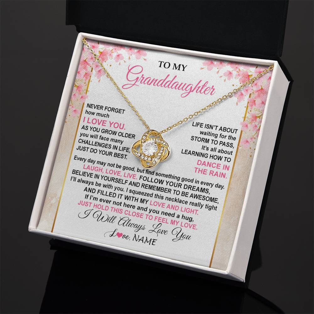 Personalized To My Granddaughter Necklace From Grandma Grandpa Inspirational I Love You Granddaughter Birthday Graduation Customized Gift Box Message Card
