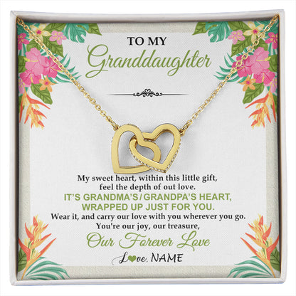 Personalized To My Granddaughter Necklace From Grandma Grandpa My Sweet Heart Birthday Gift For Granddaughter Christmas Customized Gift Box Message Card