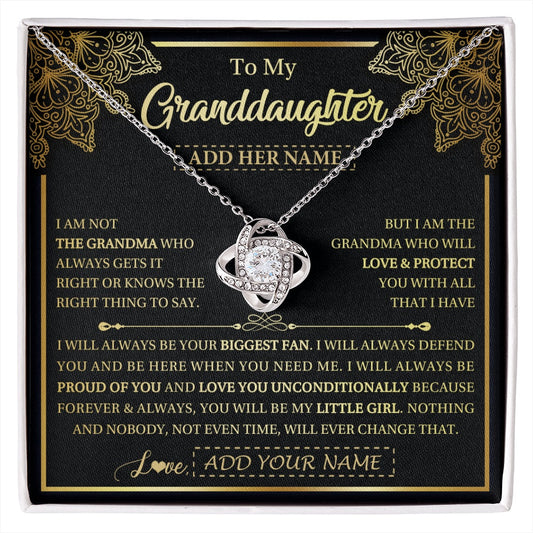 Personalized To My Granddaughter Necklace From Grandma Your Biggest Fan Birthday Gifts For Granddaughter Gifts Christmas Jewelry Custom Gift Box Message Card