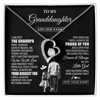 Personalized To My Granddaughter Necklace From Grandpa Biggest Fan Birthday Gifts For Granddaughter From Grandparents Christmas Custom Gift Box Message Card