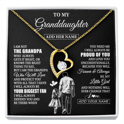 Personalized To My Granddaughter Necklace From Grandpa Biggest Fan Birthday Gifts For Granddaughter From Grandparents Christmas Custom Gift Box Message Card