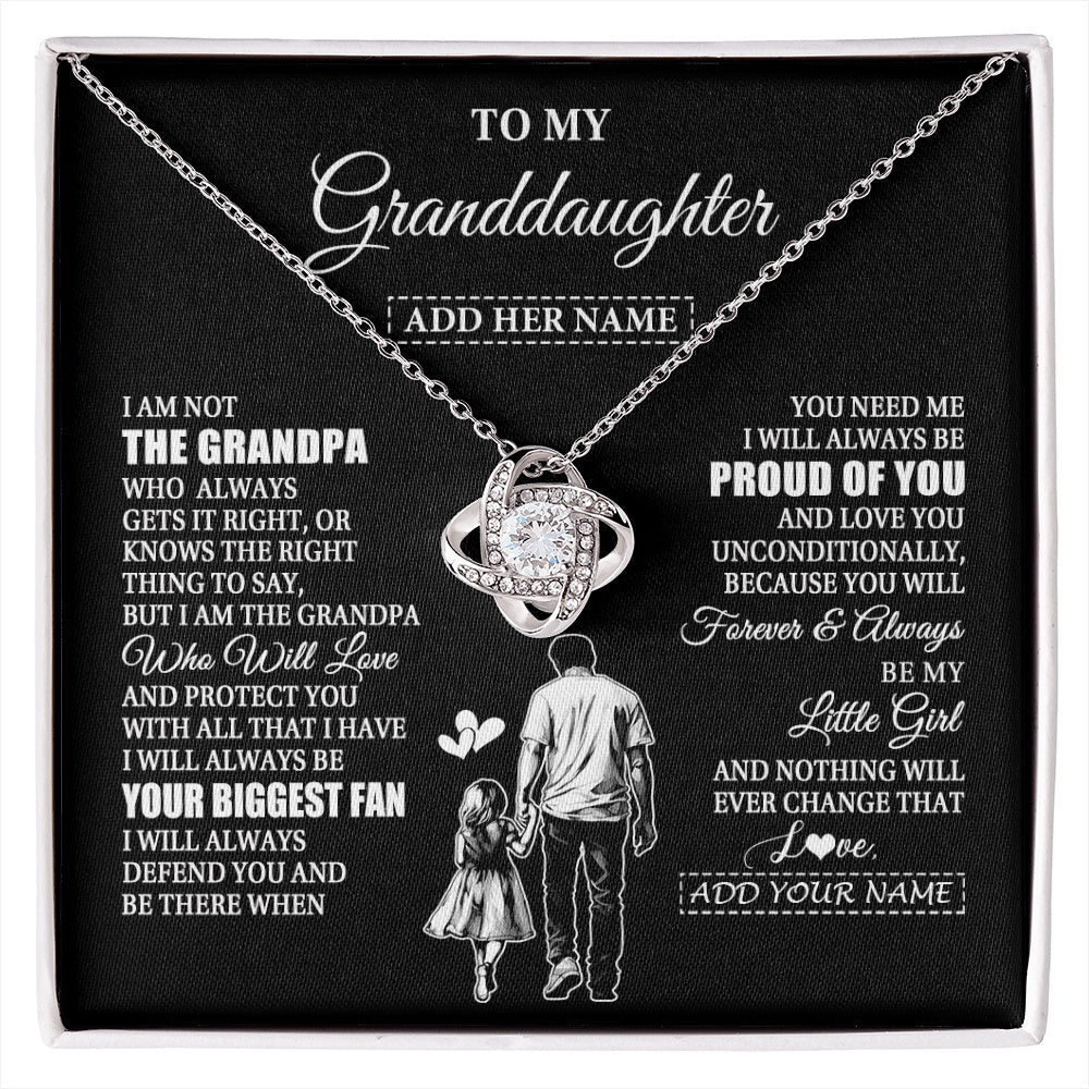 Personalized To My Granddaughter Necklace From Grandpa Biggest Fan Birthday Gifts For Granddaughter From Grandparents Christmas Custom Gift Box Message Card