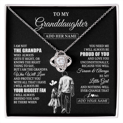Personalized To My Granddaughter Necklace From Grandpa Biggest Fan Birthday Gifts For Granddaughter From Grandparents Christmas Custom Gift Box Message Card