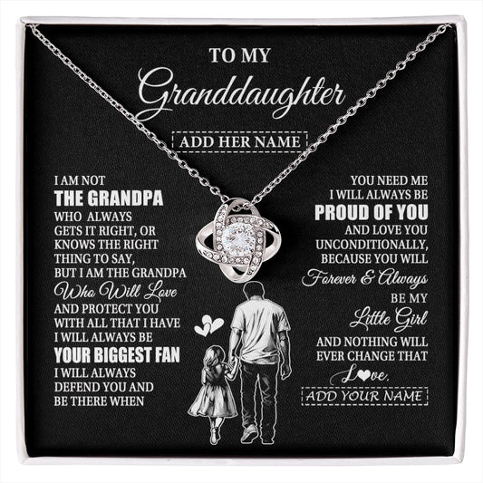 Personalized To My Granddaughter Necklace From Grandpa Biggest Fan Birthday Gifts For Granddaughter From Grandparents Christmas Custom Gift Box Message Card