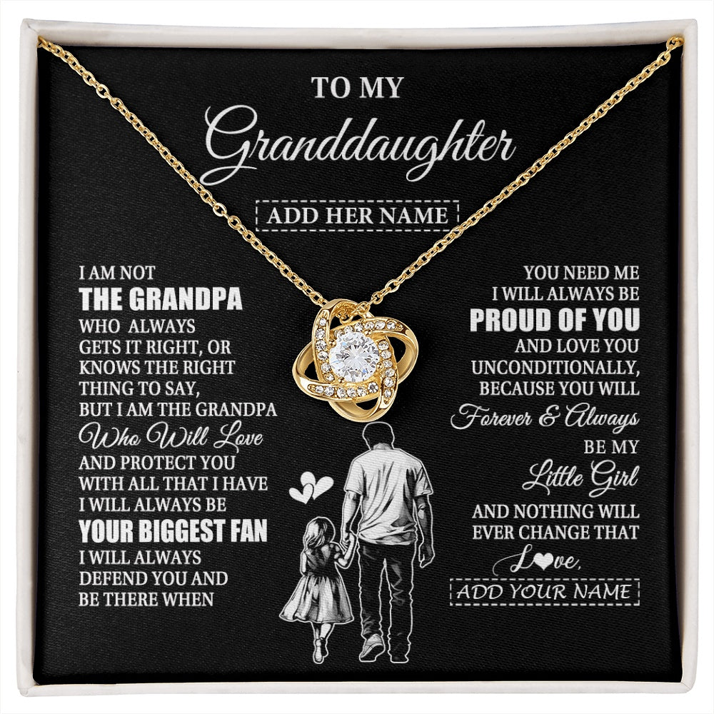 Personalized To My Granddaughter Necklace From Grandpa Biggest Fan Birthday Gifts For Granddaughter From Grandparents Christmas Custom Gift Box Message Card