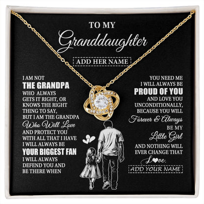Personalized To My Granddaughter Necklace From Grandpa Biggest Fan Birthday Gifts For Granddaughter From Grandparents Christmas Custom Gift Box Message Card