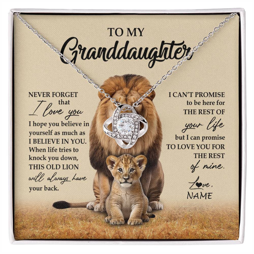 Personalized To My Granddaughter Necklace From Grandpa Papa Lion Never Forget That I Love You Granddaughter Jewelry Birthday Christmas Customized Message Card