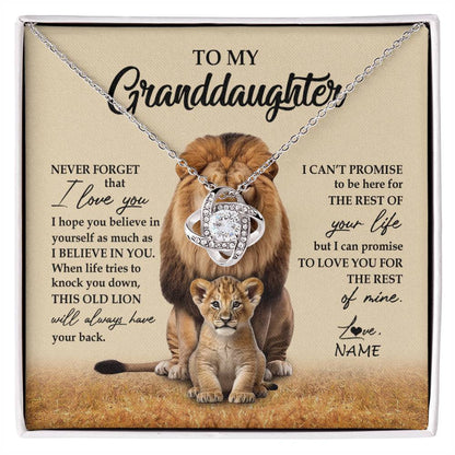 Personalized To My Granddaughter Necklace From Grandpa Papa Lion Never Forget That I Love You Granddaughter Jewelry Birthday Christmas Customized Message Card