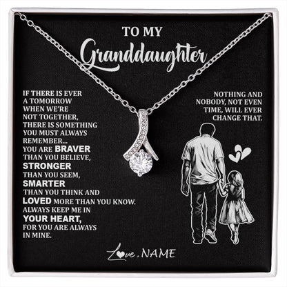 Personalized To My Granddaughter Necklace From Grandpa You Are Always In Mine Beautiful Granddaughter Birthday Graduation Christmas With Gift Box Message Card