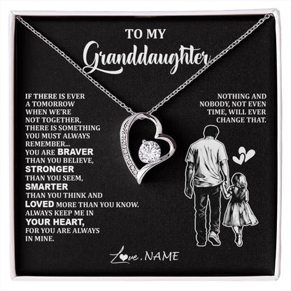 Personalized To My Granddaughter Necklace From Grandpa You Are Always In Mine Beautiful Granddaughter Birthday Graduation Christmas With Gift Box Message Card