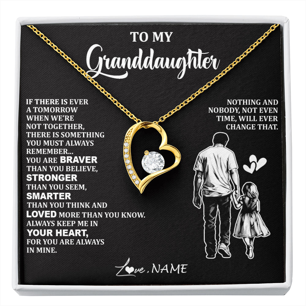 Personalized To My Granddaughter Necklace From Grandpa You Are Always In Mine Beautiful Granddaughter Birthday Graduation Christmas With Gift Box Message Card