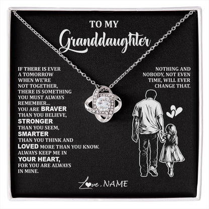 Personalized To My Granddaughter Necklace From Grandpa You Are Always In Mine Beautiful Granddaughter Birthday Graduation Christmas With Gift Box Message Card