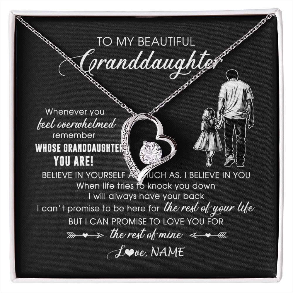 Personalized To My Granddaughter Necklace From Papa Grandpa Whenever You Feel Overwhelmed Granddaughter Jewelry Birthday Christmas Customized Message Card