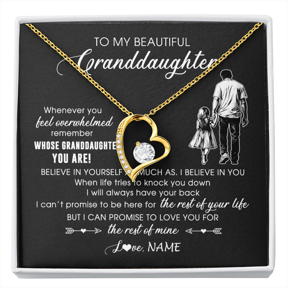 Personalized To My Granddaughter Necklace From Papa Grandpa Whenever You Feel Overwhelmed Granddaughter Jewelry Birthday Christmas Customized Message Card