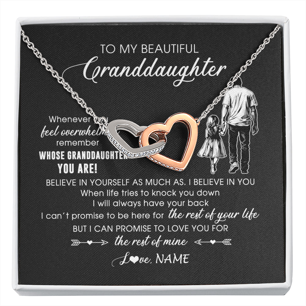 Personalized To My Granddaughter Necklace From Papa Grandpa Whenever You Feel Overwhelmed Granddaughter Jewelry Birthday Christmas Customized Message Card