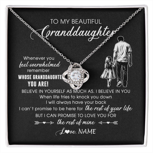 Personalized To My Granddaughter Necklace From Papa Grandpa Whenever You Feel Overwhelmed Granddaughter Jewelry Birthday Christmas Customized Message Card