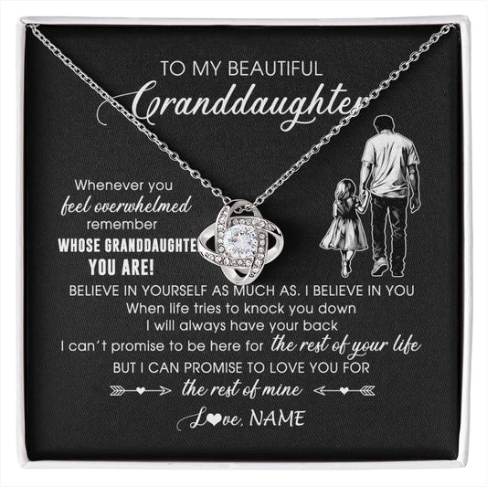 Personalized To My Granddaughter Necklace From Papa Grandpa Whenever You Feel Overwhelmed Granddaughter Jewelry Birthday Christmas Customized Message Card