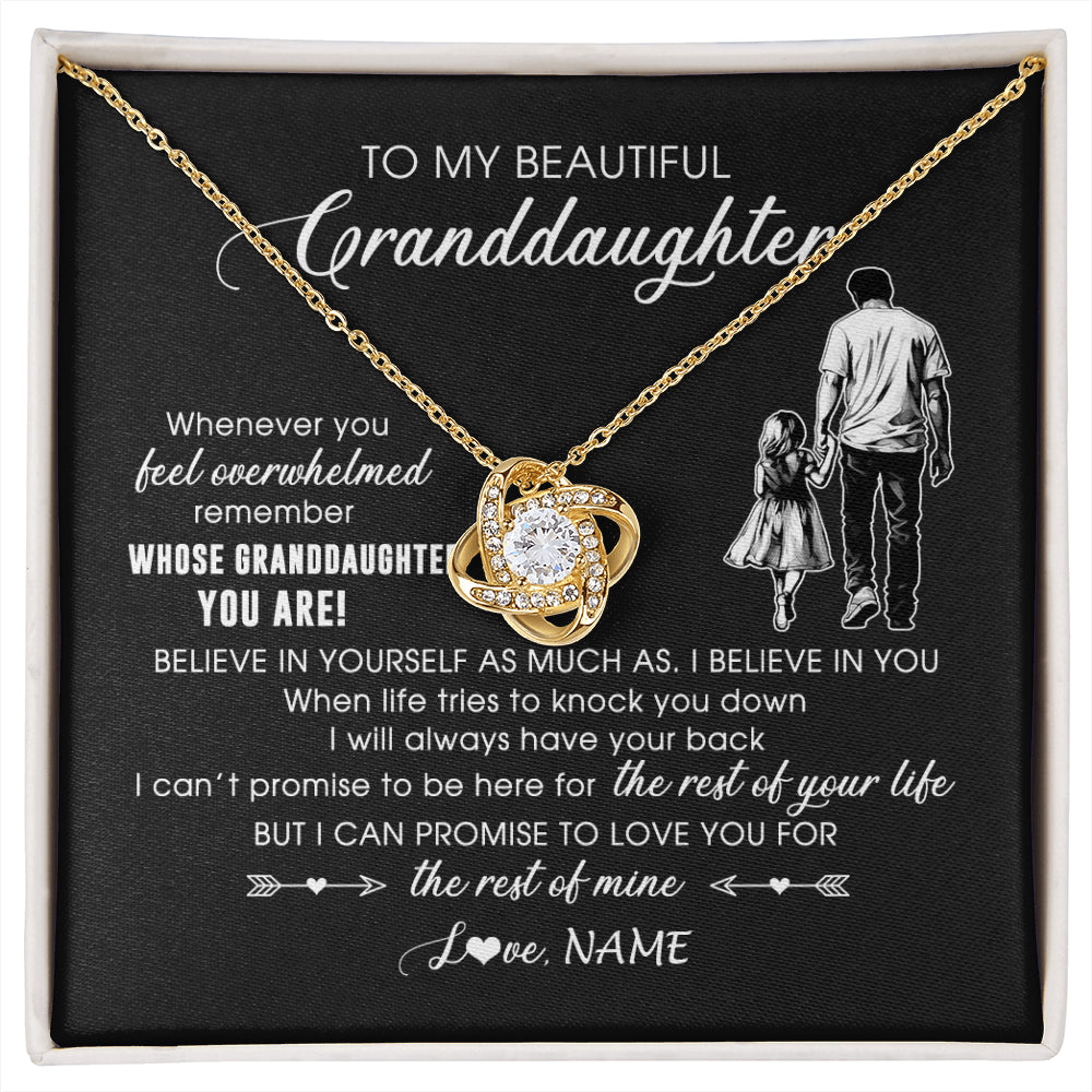 Personalized To My Granddaughter Necklace From Papa Grandpa Whenever You Feel Overwhelmed Granddaughter Jewelry Birthday Christmas Customized Message Card