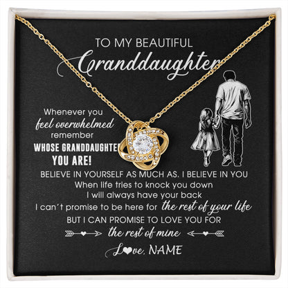 Personalized To My Granddaughter Necklace From Papa Grandpa Whenever You Feel Overwhelmed Granddaughter Jewelry Birthday Christmas Customized Message Card