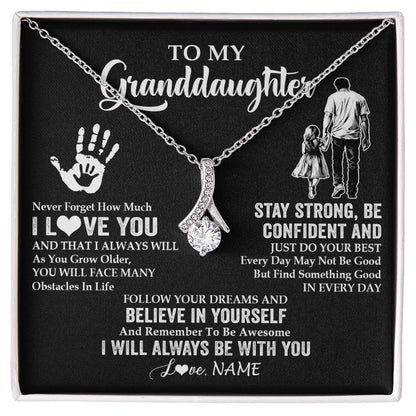 Personalized To My Granddaughter Necklace I Love You Forever From Grandpa Granddaughter Birthday Gifts Christmas Graduation Customized Gift Box Message Card