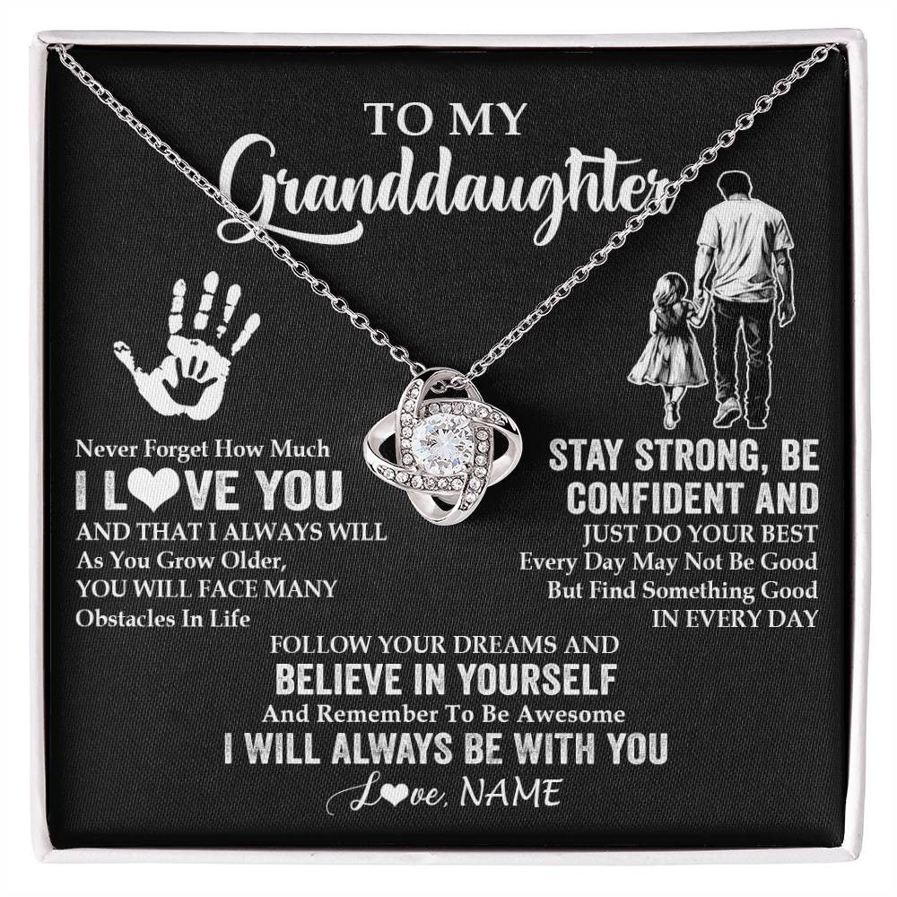 Personalized To My Granddaughter Necklace I Love You Forever From Grandpa Granddaughter Birthday Gifts Christmas Graduation Customized Gift Box Message Card