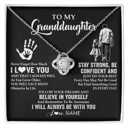 Personalized To My Granddaughter Necklace I Love You Forever From Grandpa Granddaughter Birthday Gifts Christmas Graduation Customized Gift Box Message Card